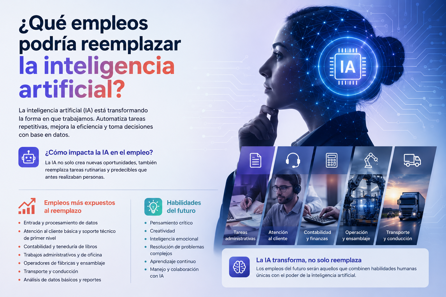 ¿Qué empleos podría reemplazar la inteligencia artificial?